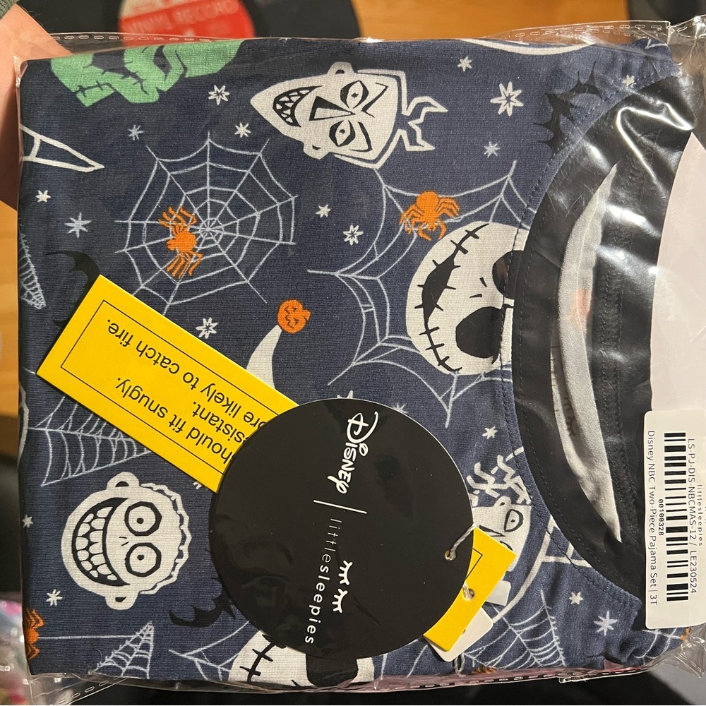 Little Sleepies Halloween Pajama Set - Navy and White